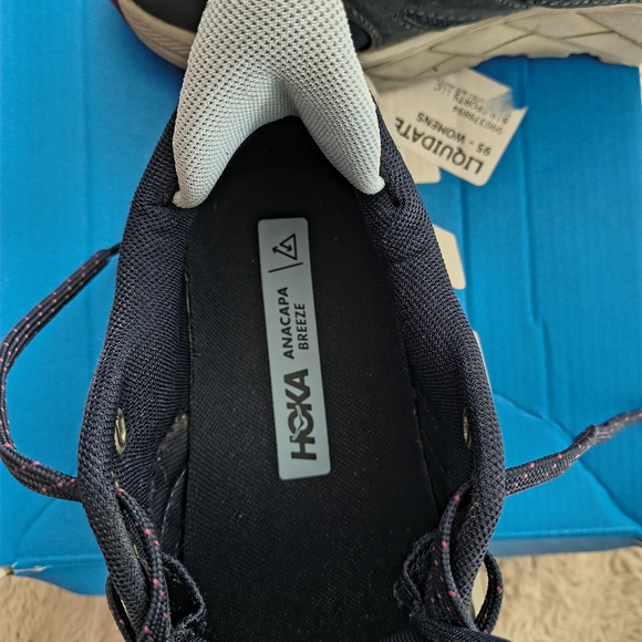 Hoka Women's Anacapa Breeze Sneakers in Blue and Pink - Picture 8 of 11